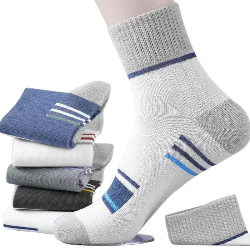 Cotton Striped Middle Height Socks