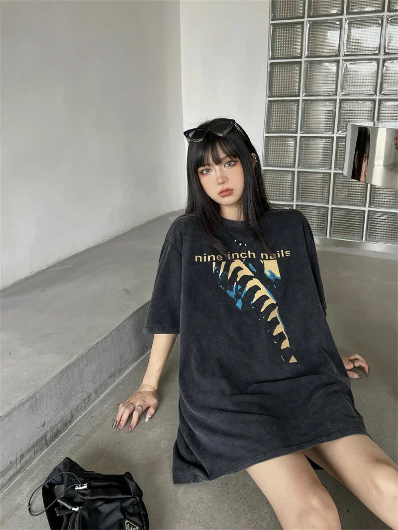 Retro Oversized Nine Inch Nails T-Shirt