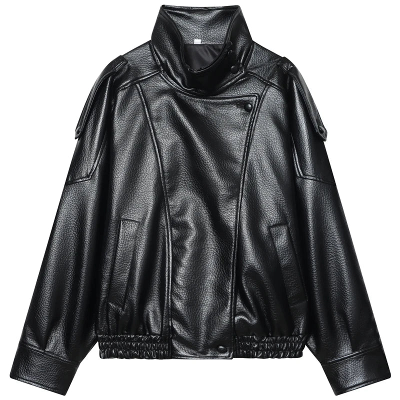 Cropped Women's Leather Jacket