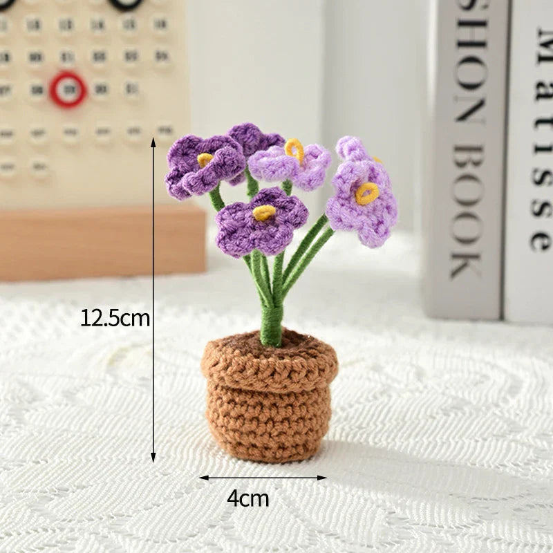 Crochet Handmade Knitted Tulip Flowers