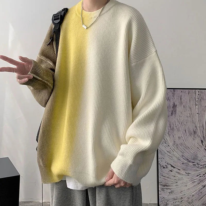Y2K Farbverlauf Lockerer Pullover