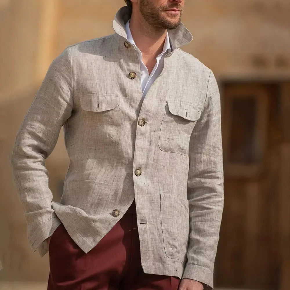 Vintage Linen Safari Jacket