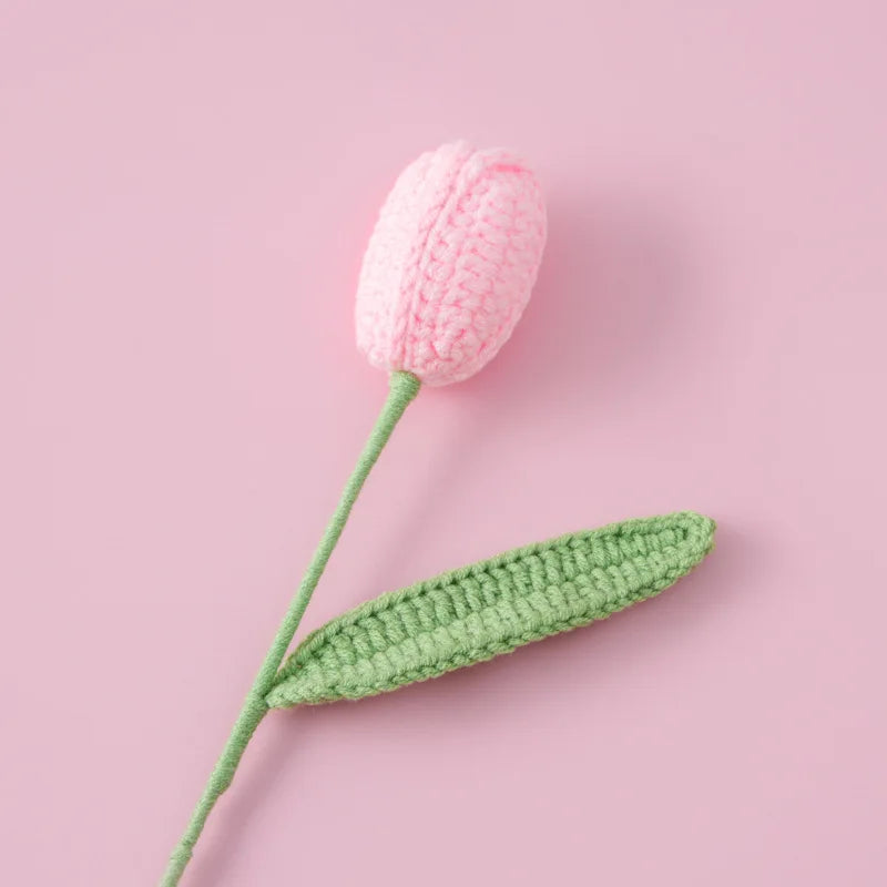 Vintage Tulips Crochet Flowers Handmade