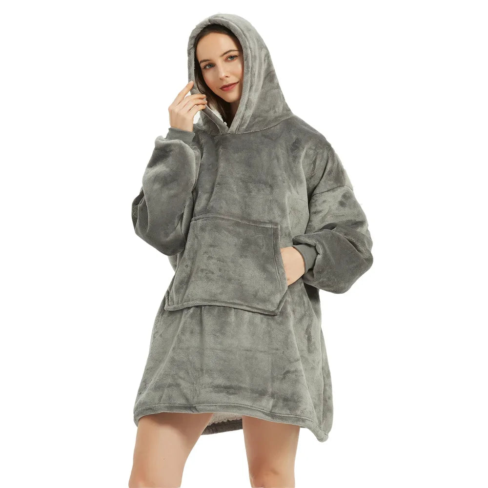 Winter Wearable Blankets Soft Warm Sweatshirt