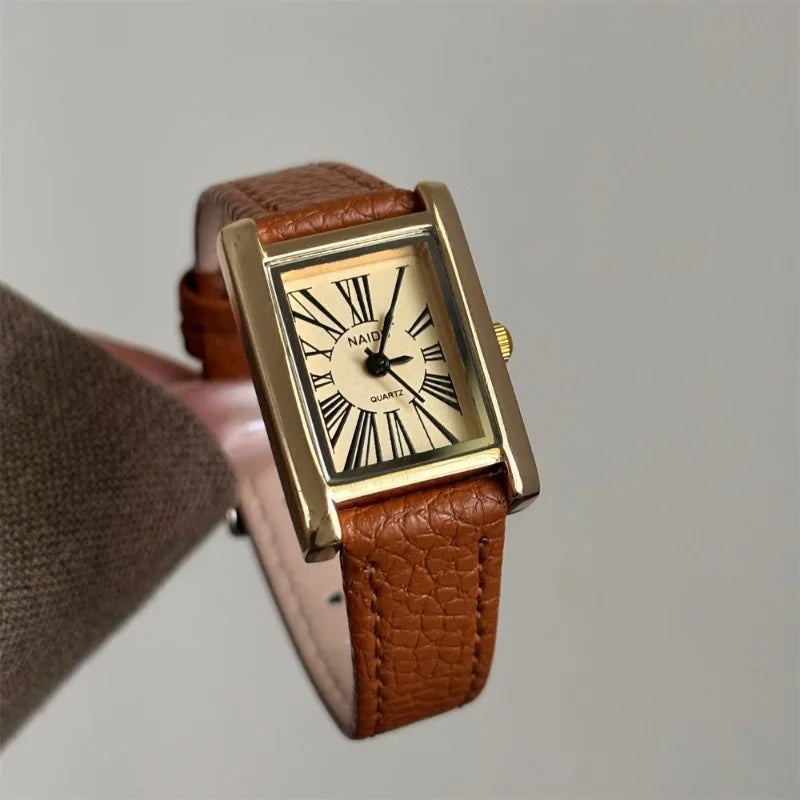 Women Leather Old Money Watch