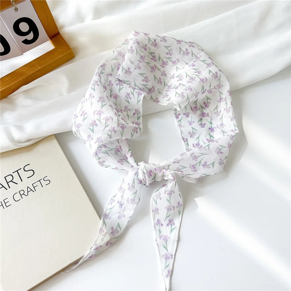 Floral Silk Triangle Headband