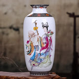 Vintage Traditional Flower Ceramic Vase Chinese