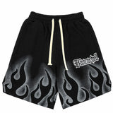 Fire Flame Printed Summer Short
