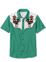 Summer Color Block Button Down Shirt