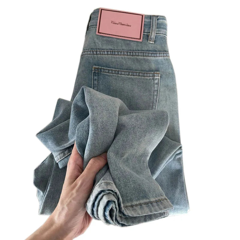 High Waist Wide Leg Retro Jeans