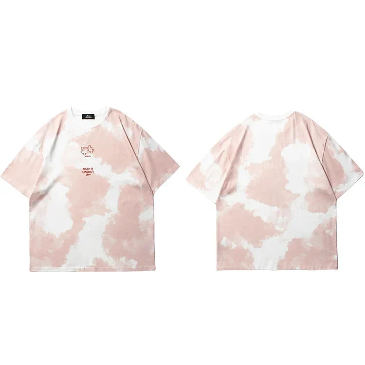 Colorful Puzzle Print T-Shirt