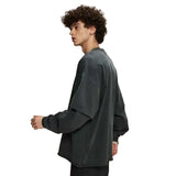 Curled Edge Round Neck T-Shirt