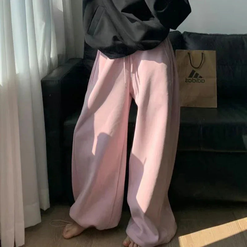 Black Fleece Wide Leg Pants