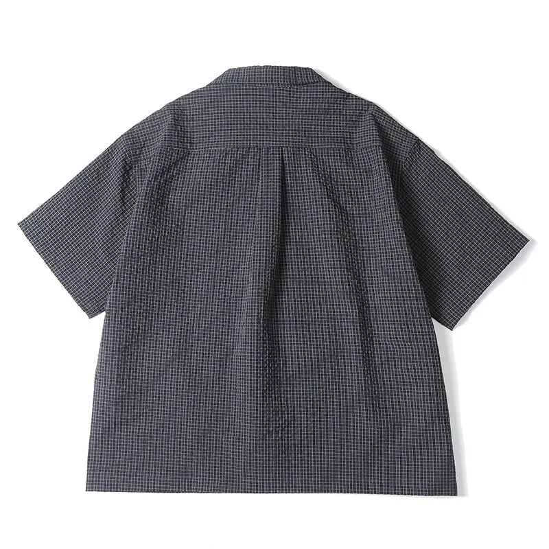 Plaid Casual Loose Fit Short Shirt