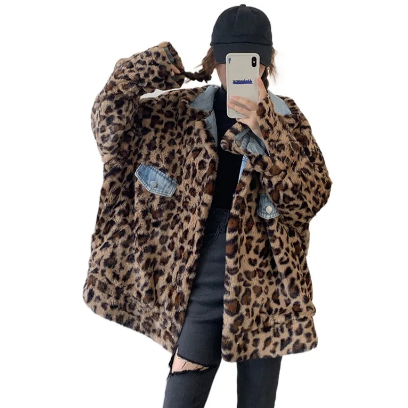Y2K Fur Lined  Denim Jacket