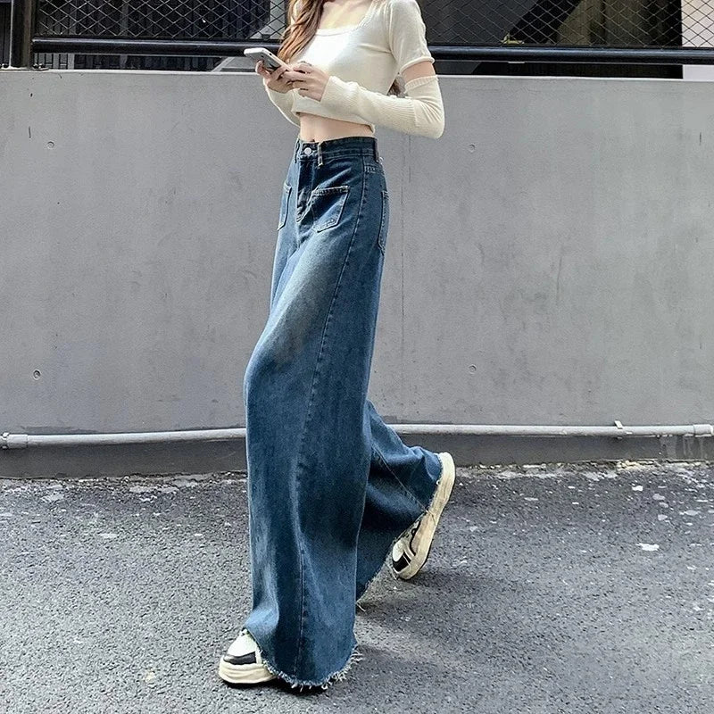 Vintage Extreme High Waist Wide Jeans