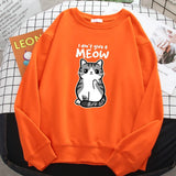 I Don't Give A Meow Cat Print Sweatshirt