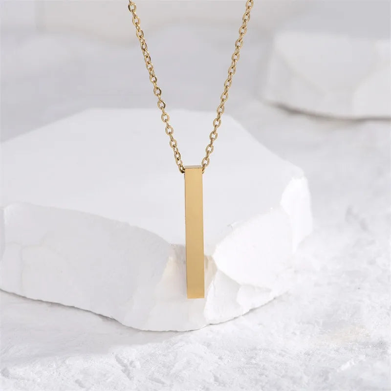 Vertical Rectangular Bar Necklace