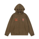 Y2K  High Collar Zip-up Hoodie