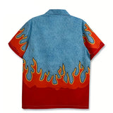 Flame Graphic Hawaiian Shirt