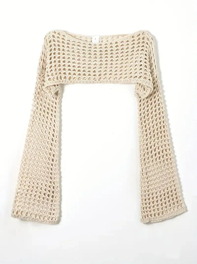 Y2K Crochet Knitted Hollow Out Crop Top