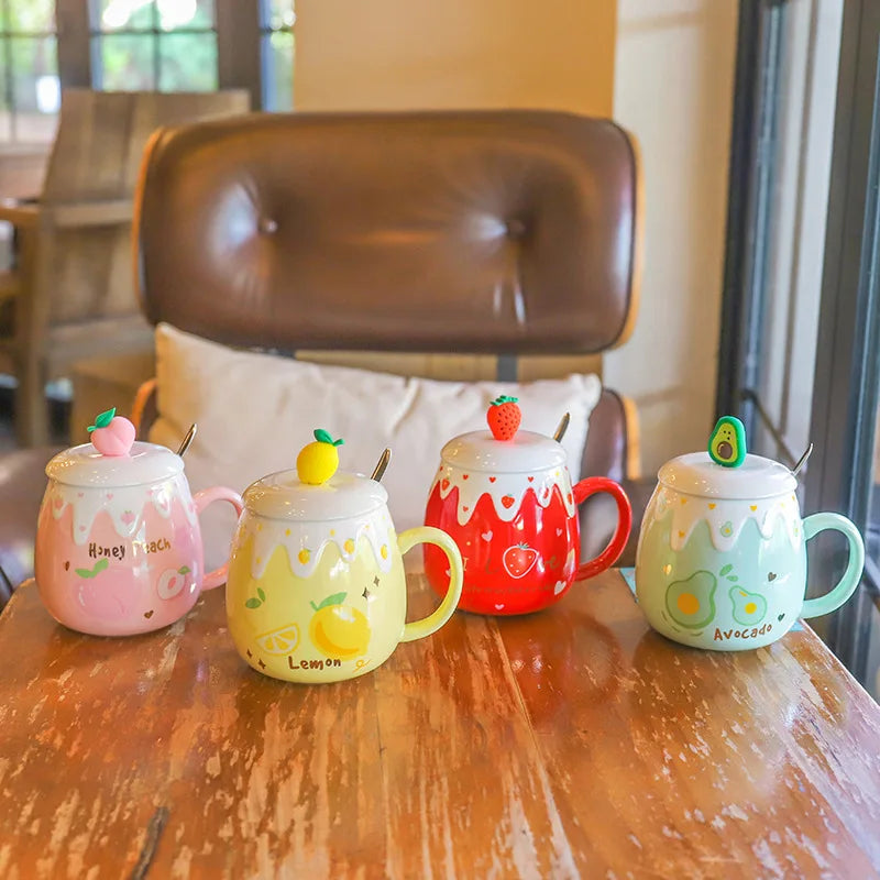 Cute Strawberry Ceramic Mug