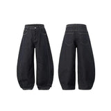 Denim Loose Fit Cut Wide Leg Jeans