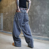 Washed Gray Bending Jeans