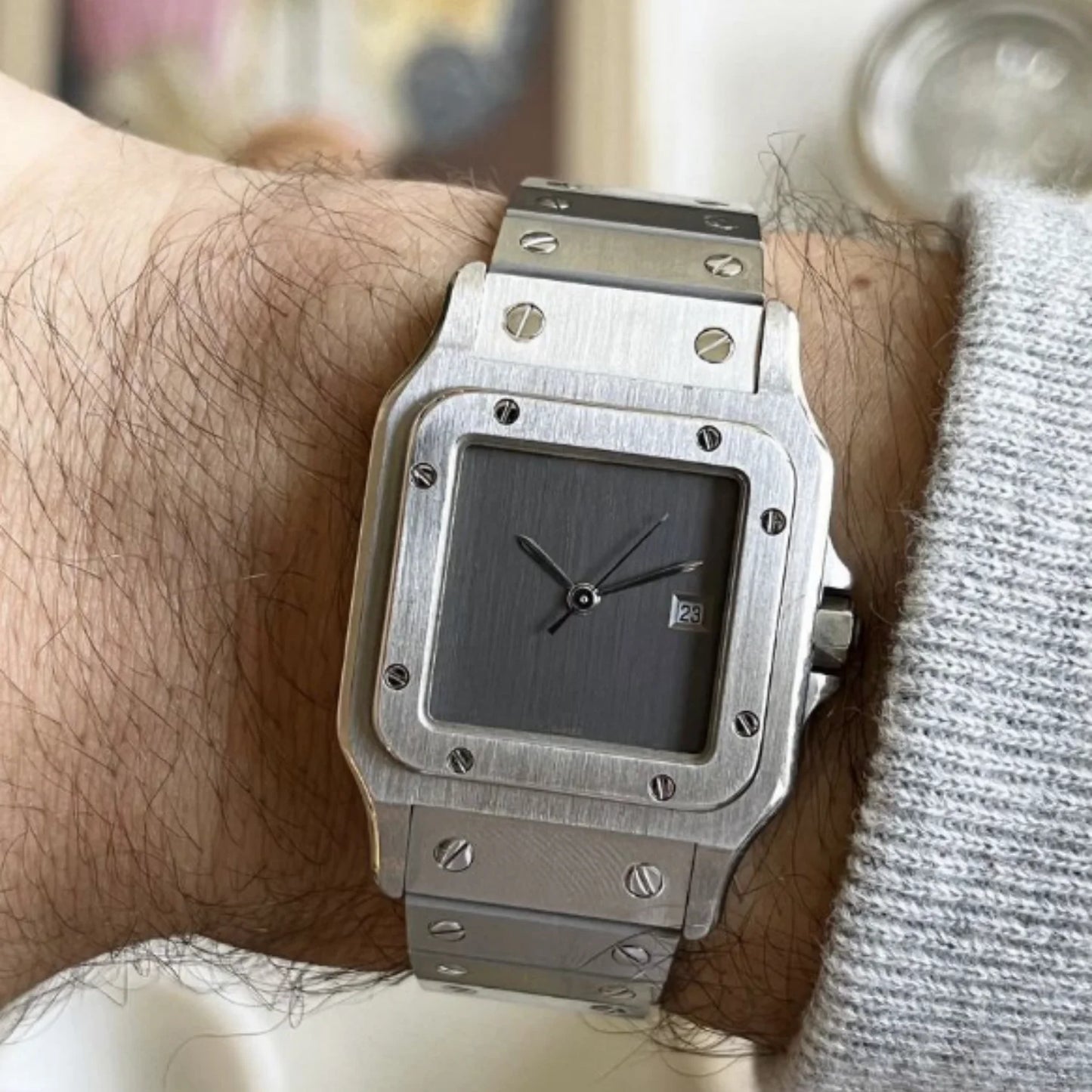 Casual Silver Stainless Steel Waterproof Quartz Watch