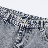 Contrast Color Embroidered Denim Jeans