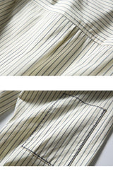 Autumn Retro Striped Long Sleeve Shirt