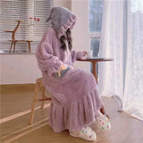 Coral Fleece Warm Female Pyjama