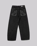 Embroidery Baggy Loose Straight Jeans