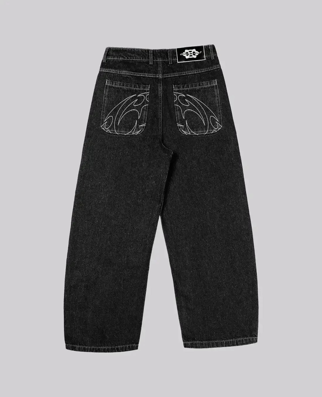 Embroidery Baggy Loose Straight Jeans