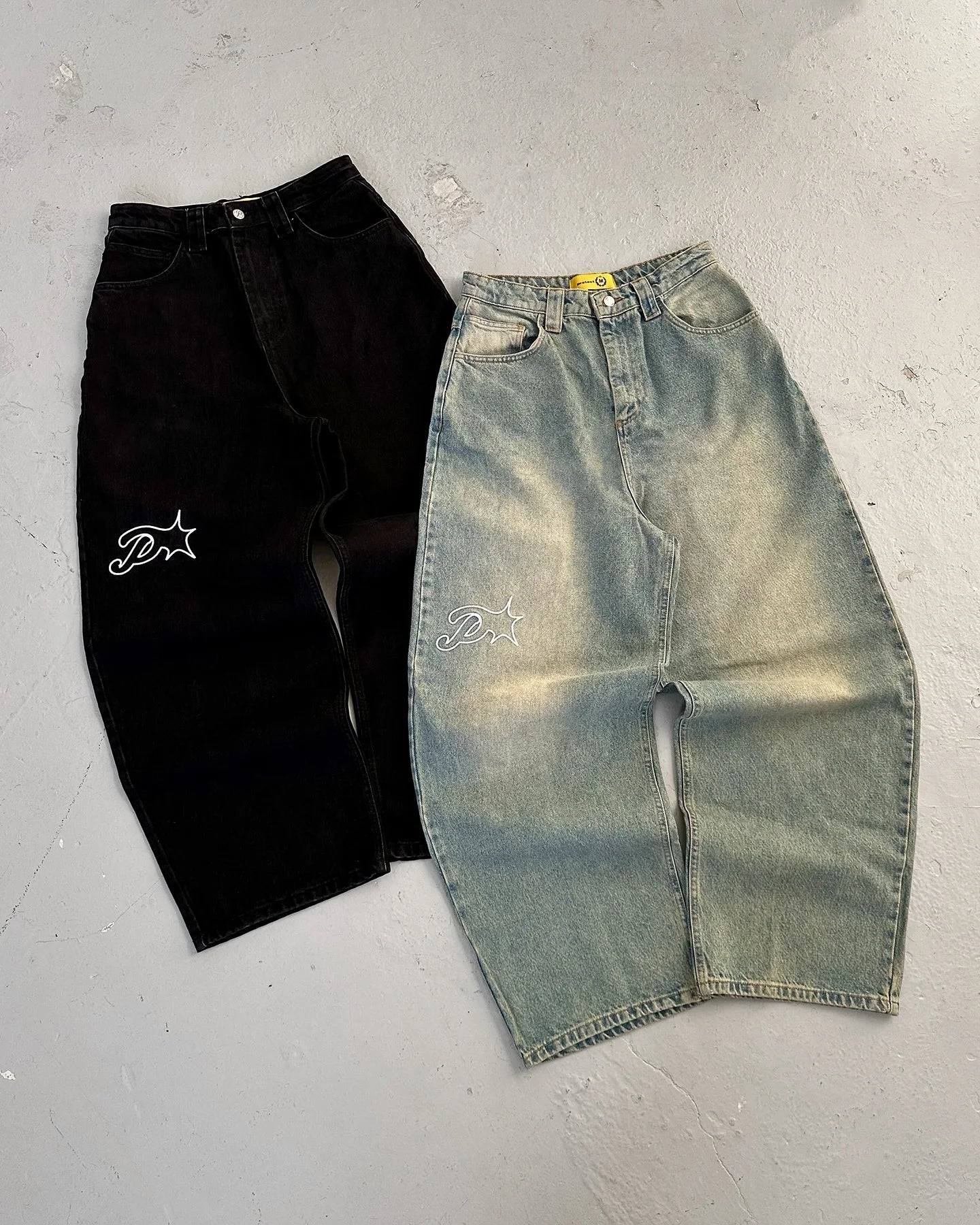 Embroidered Y2K Baggy Jeans