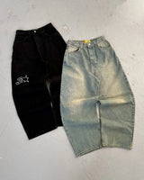 Embroidered Y2K Baggy Jeans