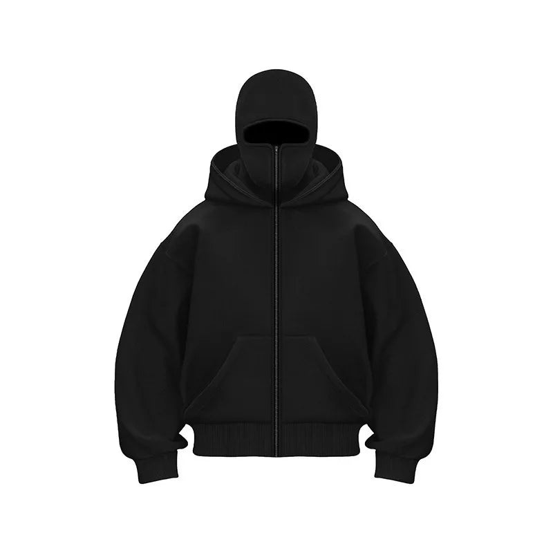 Street Vintage Face Mask Hoodie