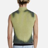 Tie Dye High Street Zipper Sleeveless Sweater