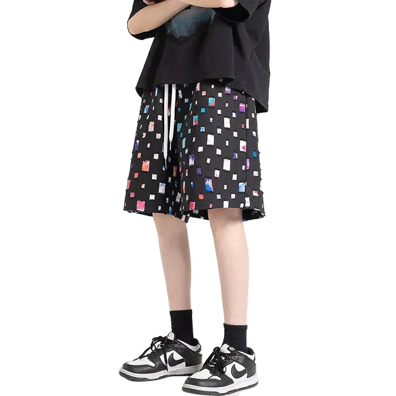 Colorful Plaid Cotton Short