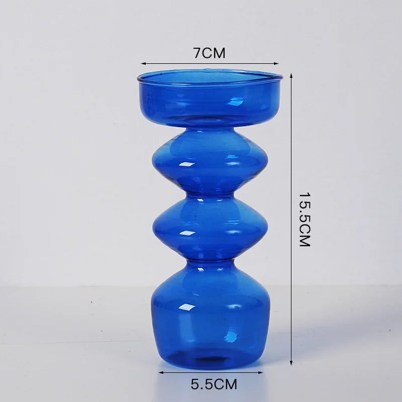Blue Candle Holder Vase