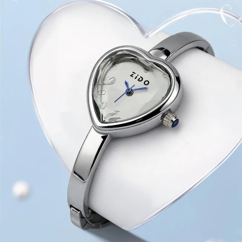 Heart-Shaped Ladies Bracelet Watch