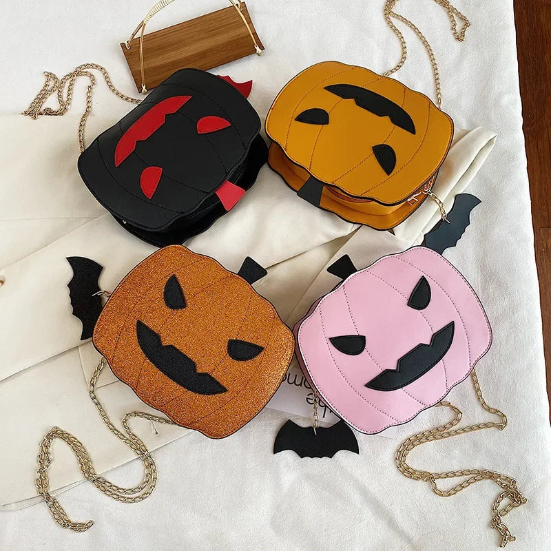 Funny Spooky Bat Halloween Pumpkin Bag