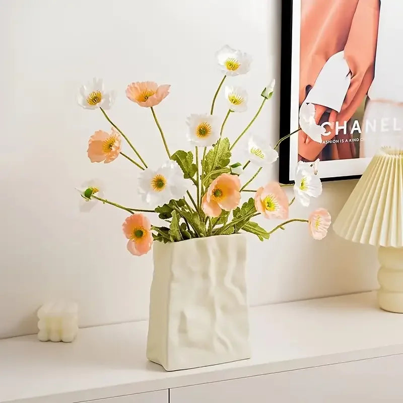 Pleated Paper Bag Unique Vintage Vase