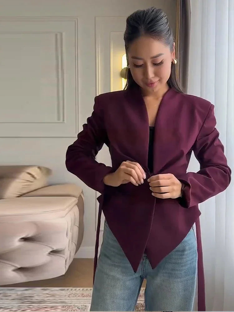 Women Single Breasted Blazer