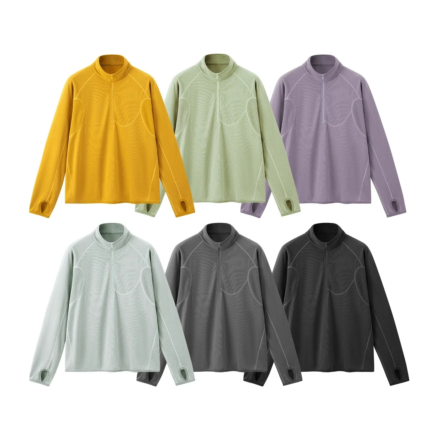 Sudadera con capucha y media cremallera, ligera y transpirable