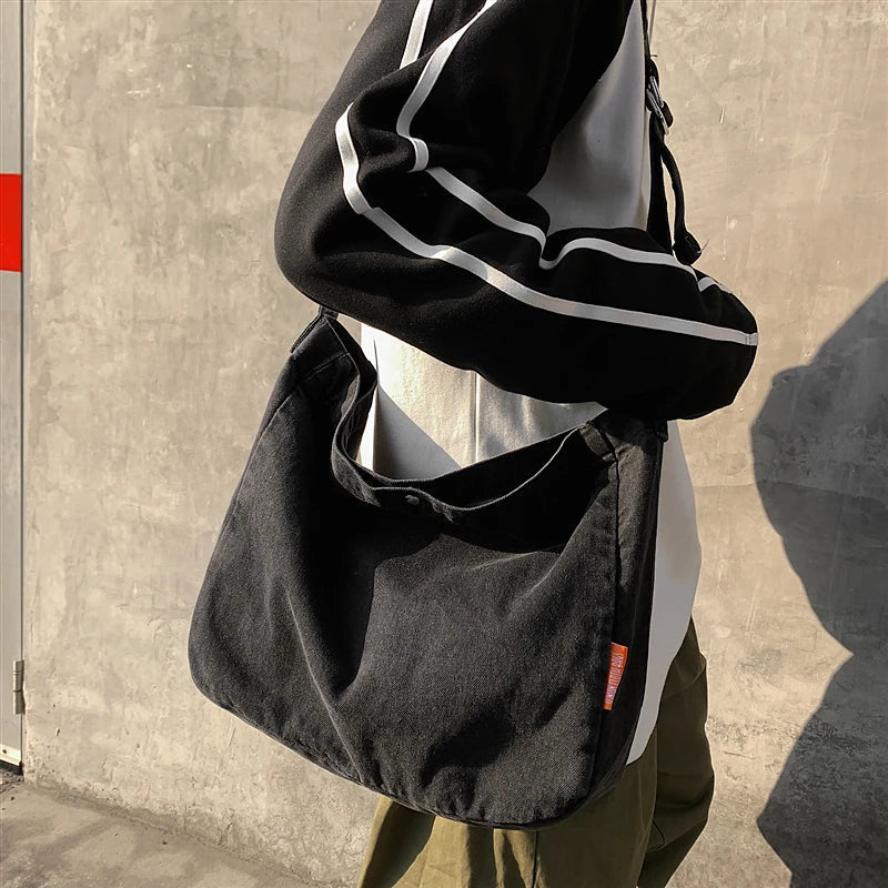 Vintage Denim Shoulder Bag