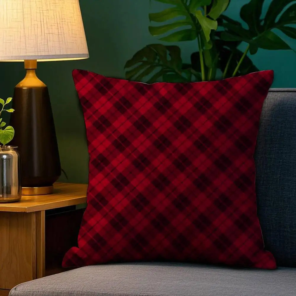 Christmas Plaid Pillow Case