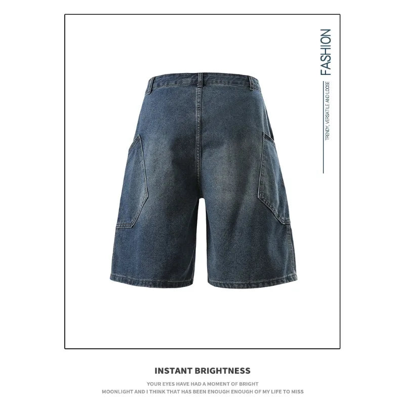 Vintage Denim Cargo Shorts