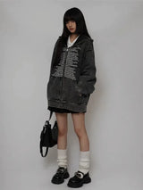 Y2K Cozy Zipper Oversized Hoodies Shirt