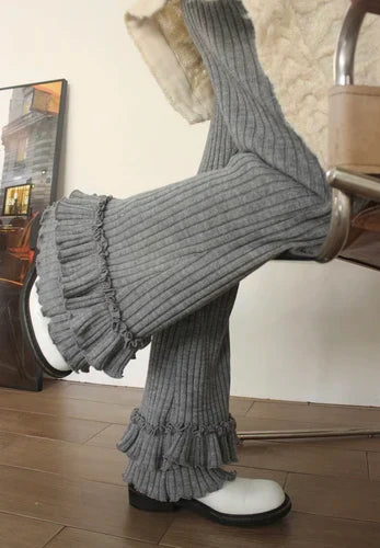 Coquette Korean Ruffles Straight Pants